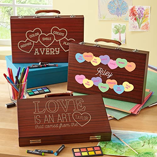 Personalized 80-Piece Deluxe Art Set for Kids