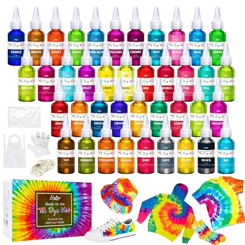 Tie Dye Kit - 40 Colors for DIY Tie-Dye Art