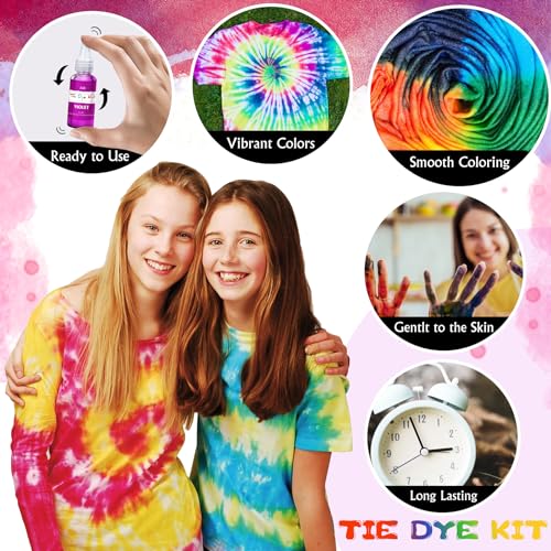 Tie Dye Kit - 40 Colors for DIY Tie-Dye Art