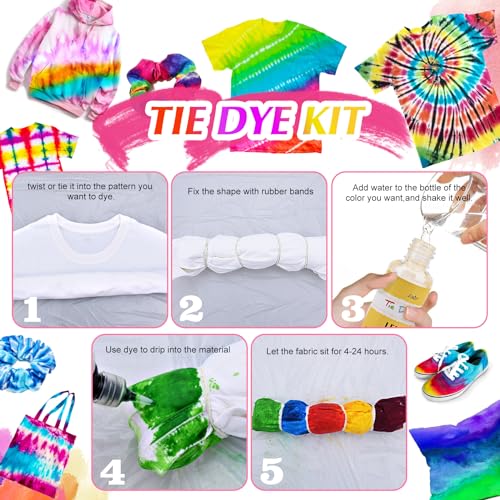 Tie Dye Kit - 40 Colors for DIY Tie-Dye Art