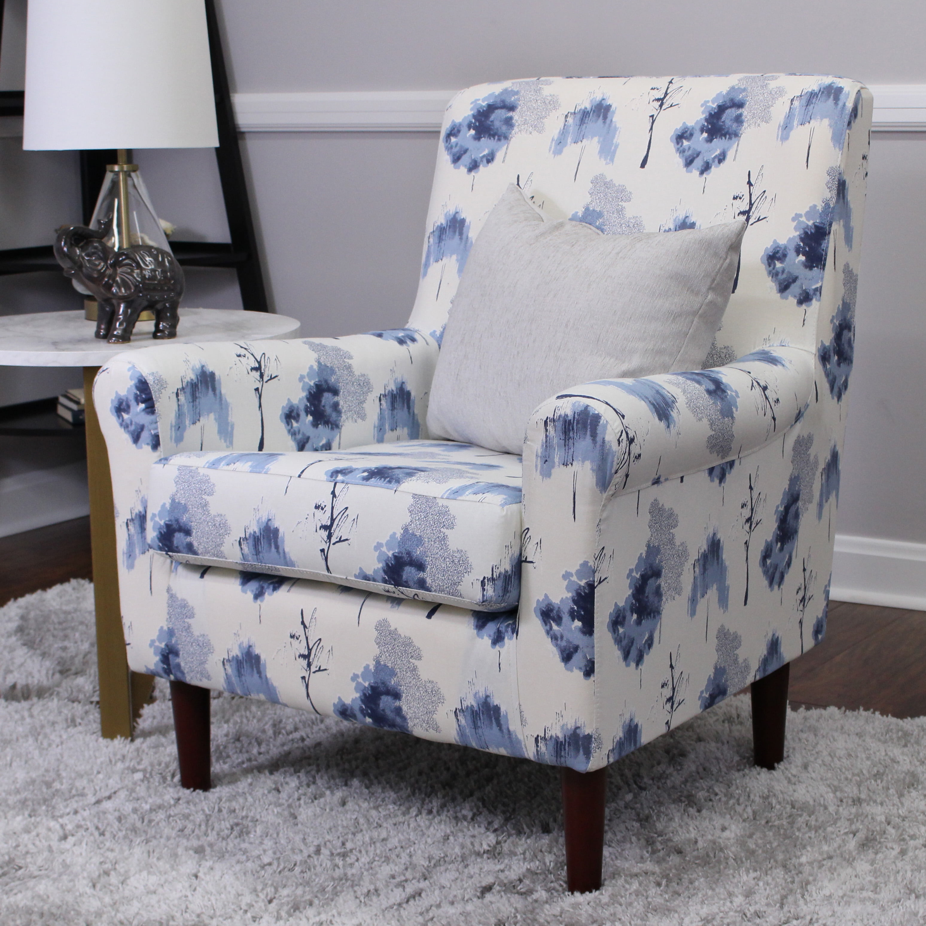 Mainstays Raelynn Lounge Chair, Blue