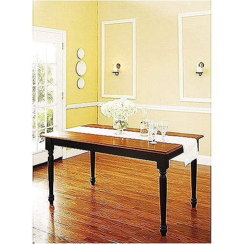 Autumn Lane Farmhouse Dining Table, Black/Oak