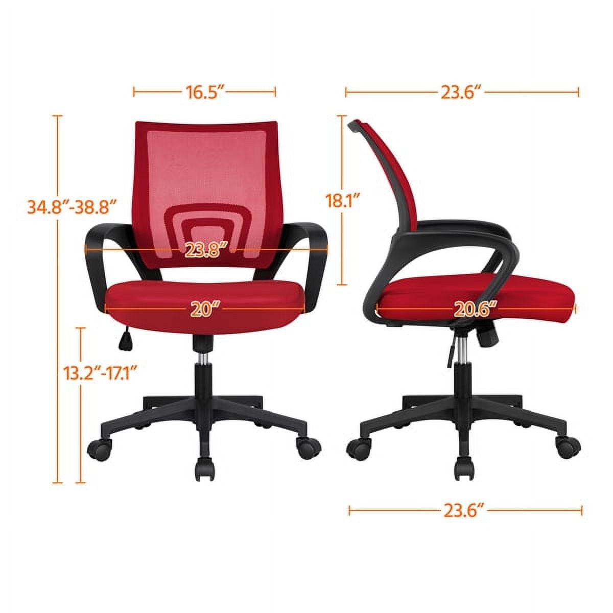 Red Adjustable Manager's Chair with Swivel