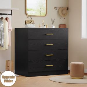 White 4-Drawer Dresser for Bedroom or Storage