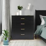White 4-Drawer Dresser for Bedroom or Storage