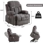 Heavy Duty Manual Recliner Sofa - Beige