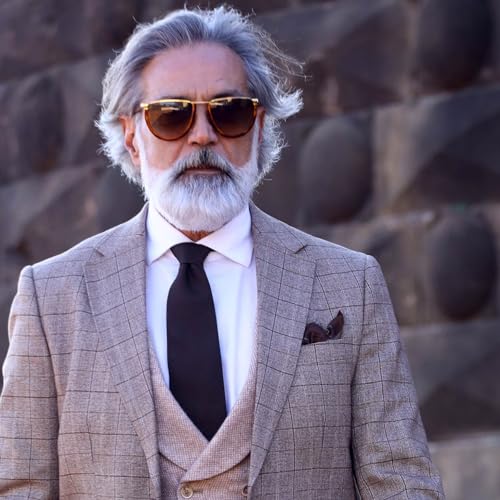 Italian Handmade Black Silk Grenadine Extra Long Man's Tie