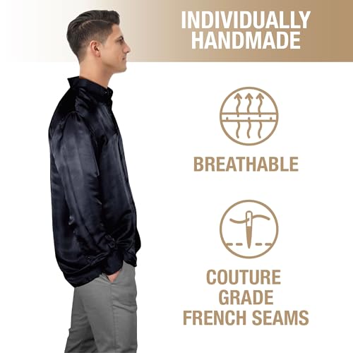 Luxury Artisan Silk Shirt for Men, Long Sleeves