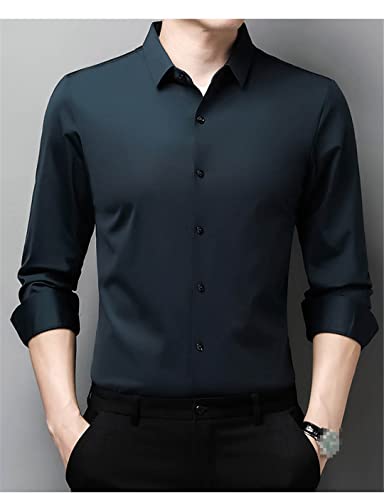 Premium Mulberry Silk Men's Non-Iron Long Sleeve Shirt