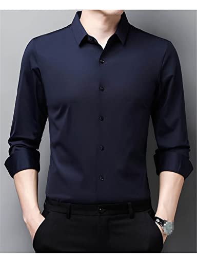 Premium Mulberry Silk Men's Non-Iron Long Sleeve Shirt