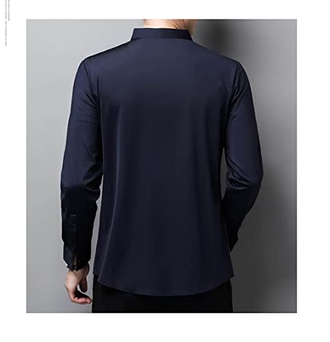 Premium Mulberry Silk Men's Non-Iron Long Sleeve Shirt