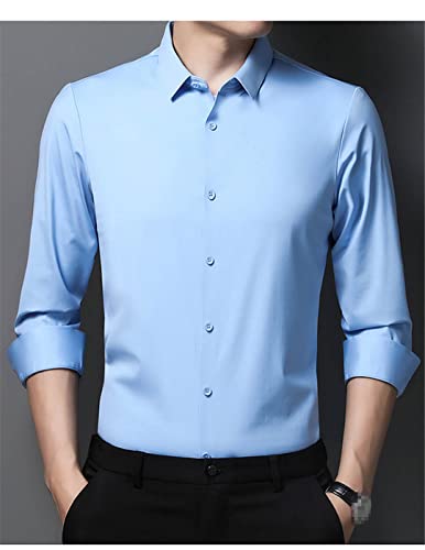 Premium Mulberry Silk Men's Non-Iron Long Sleeve Shirt