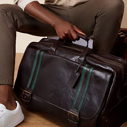 Maxwell Scott - Italian Leather Duffle Bag - Chestnut Tan