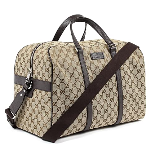 Luxury Gucci Brown Signature Duffle Travel Bag
