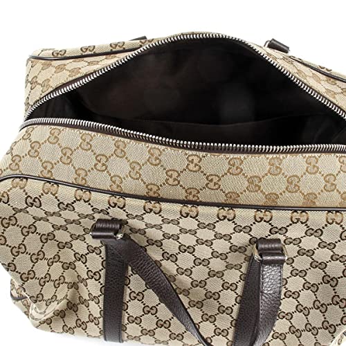 Luxury Gucci Brown Signature Duffle Travel Bag