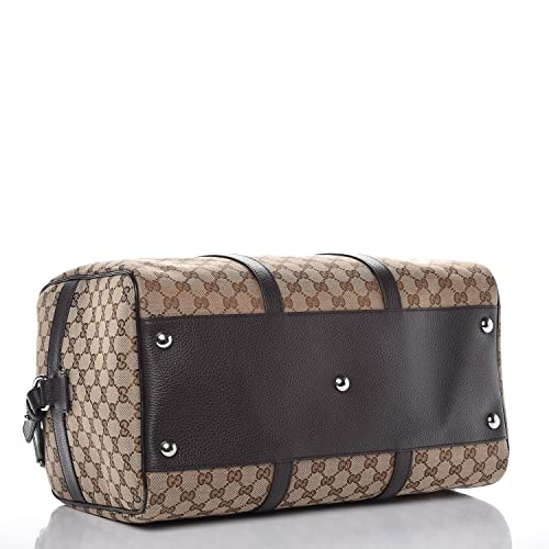 Luxury Gucci Brown Signature Duffle Travel Bag