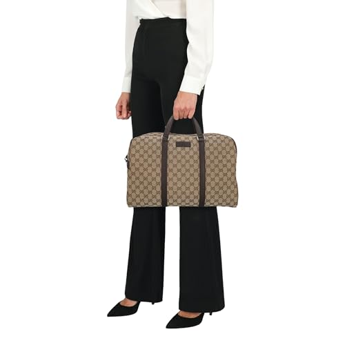 Luxury Gucci Brown Signature Duffle Travel Bag
