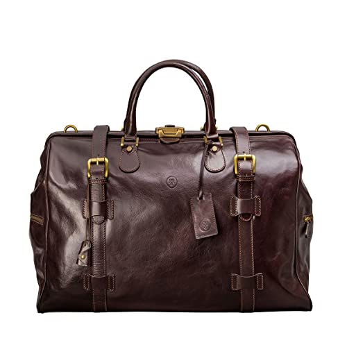 Maxwell Scott - Mens Luxury Leather Gladstone Duffle Bag