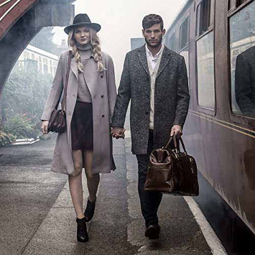 Maxwell Scott - Mens Luxury Leather Gladstone Duffle Bag