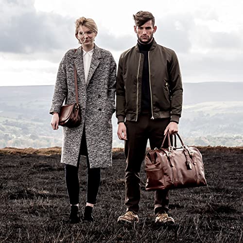 Maxwell Scott - Mens Luxury Leather Gladstone Duffle Bag