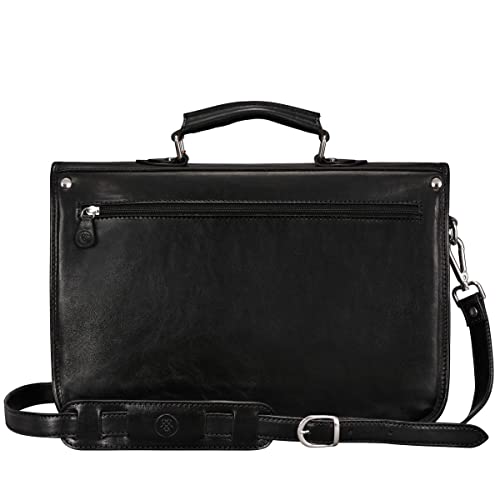 Maxwell Scott Luxury Leather Laptop Briefcase - The Loreto