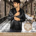 Luxury Artisan Silk Shirt for Men, Long Sleeves