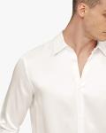Luxury LilySilk 100% Mulberry Silk White Button-Down Shirt