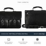 Maxwell Scott Luxury Leather Laptop Briefcase - The Loreto