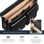 Maxwell Scott Luxury Leather Laptop Briefcase - The Loreto
