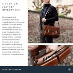 Maxwell Scott Luxury Leather Laptop Briefcase - The Loreto