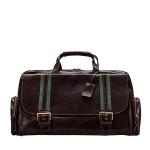 Handcrafted Leather Travel Duffle: The Dino Medium - Dark Brown