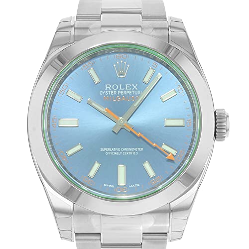 Luxury Rolex Milgauss Blue Dial Steel Men's Watch