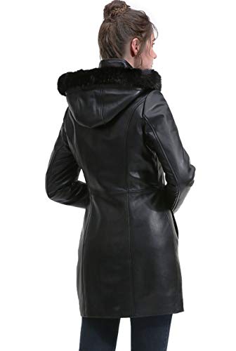 Luxury Lambskin Leather Hooded Parka for Men