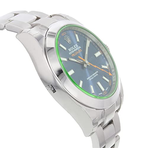 Luxury Rolex Milgauss Blue Dial Steel Men's Watch