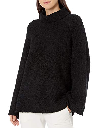 Theory Black Ribbed Turtleneck for Women