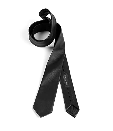 Remo Sartori Italy Men's Real Leather Skinny Tie
