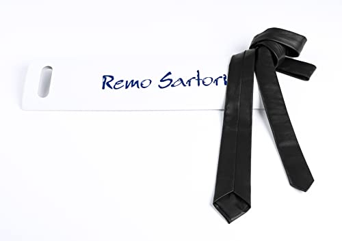 Remo Sartori Italy Men's Real Leather Skinny Tie