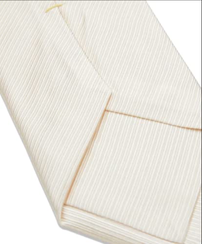 David Donahue Italian Silk Champagne White Neck Tie