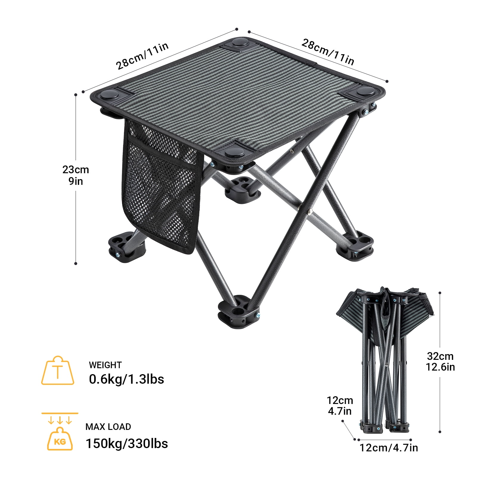 KingCamp Folding Camping Stools Storage Bag Lightweight Chair