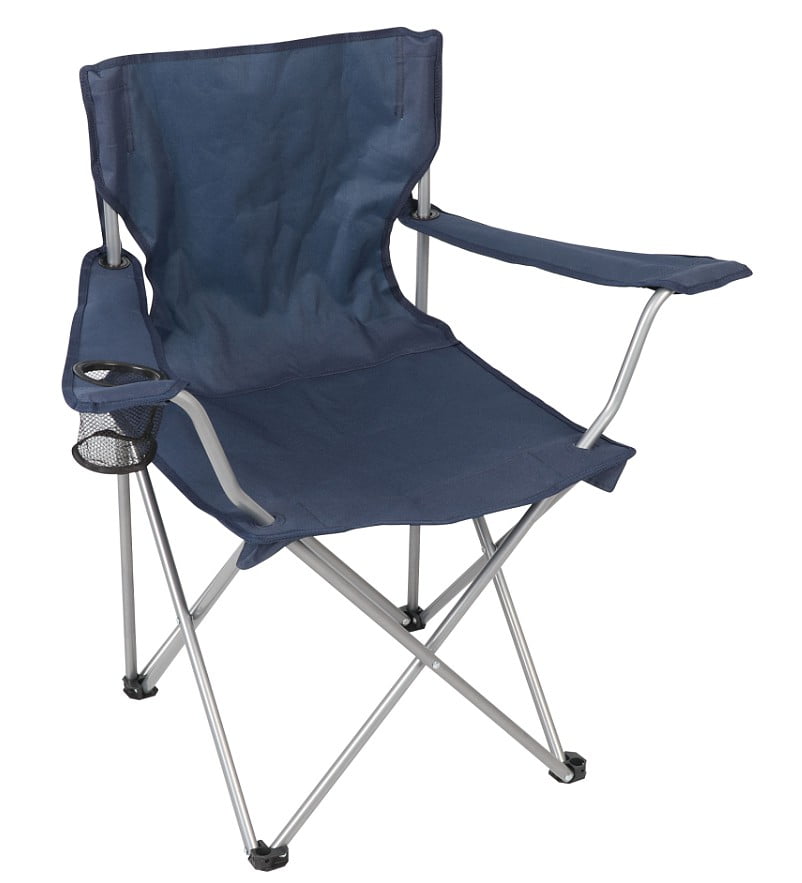 Blue Ozark Trail Folding Camp Chair with Cup Holder