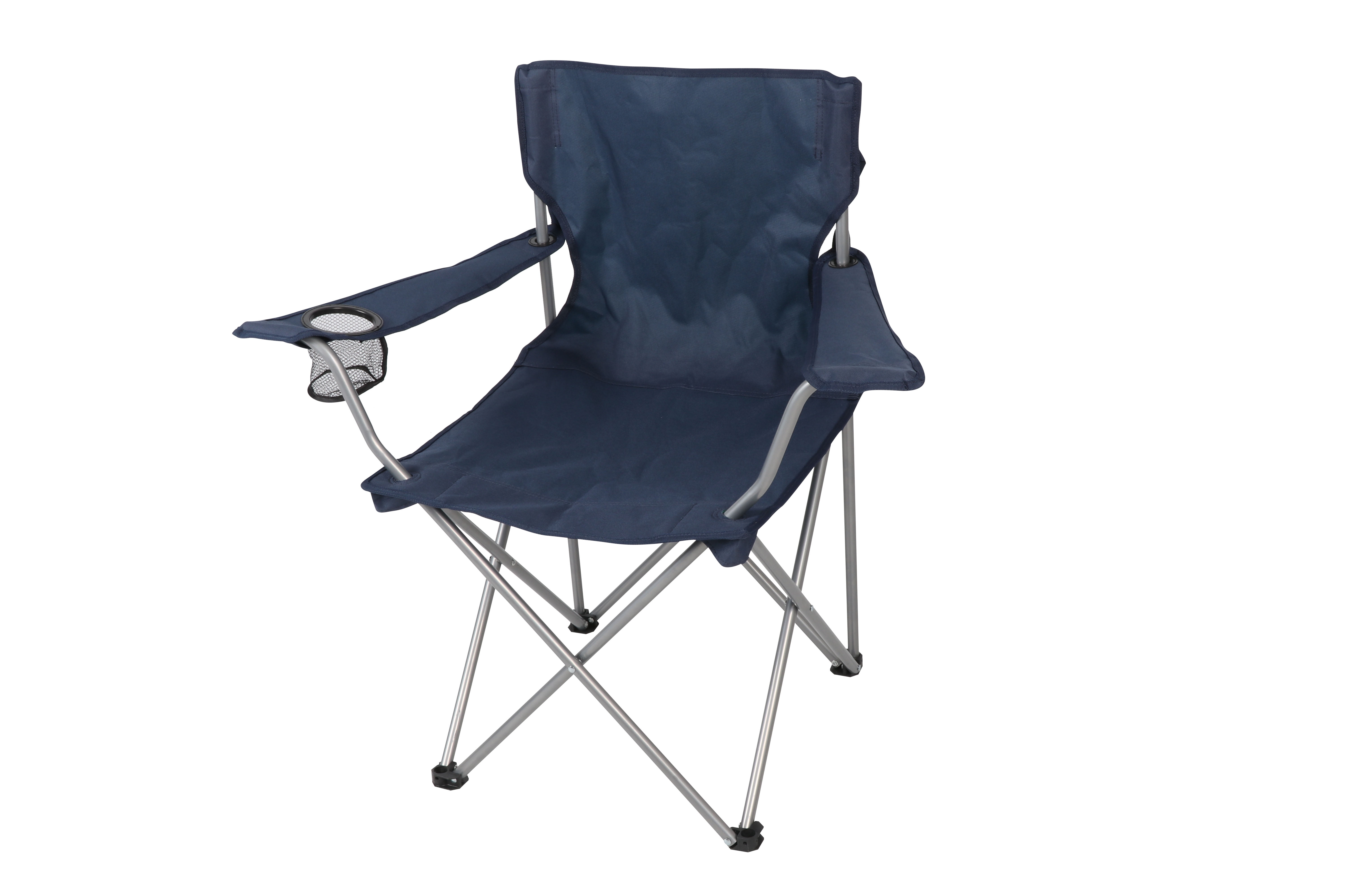 Blue Ozark Trail Folding Camp Chair with Cup Holder