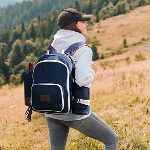 Insulated Picnic Backpack for 4 with Stainless Cutlery