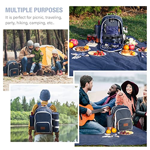 Insulated Picnic Backpack for 4 with Stainless Cutlery