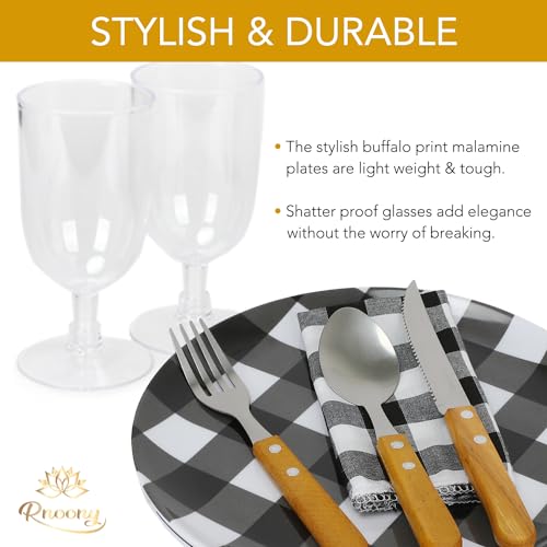 Camping Picnic Backpack for 2 with Insulated Cooler