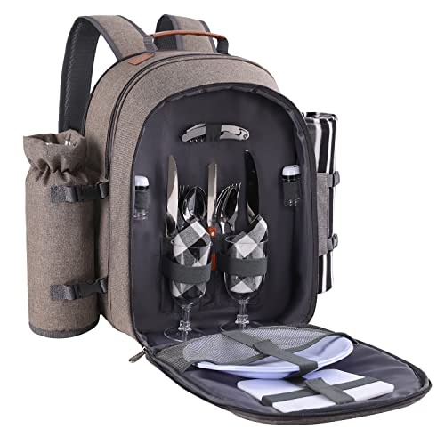 Apollo Walker Picnic Backpack Set for 2 in Beige