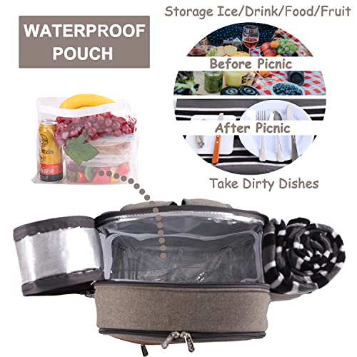 Apollo Walker Picnic Backpack Set for 2 in Beige