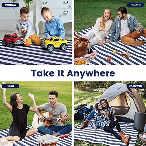 80”x 80” Waterproof Picnic Blanket for Camping & Beach