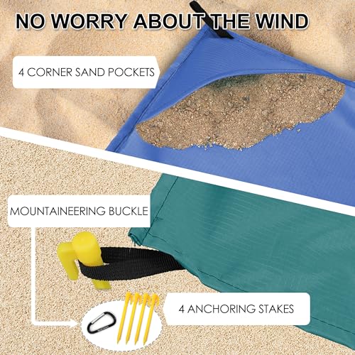 BeeGreen Waterproof Beach Blanket for Camping and Hiking