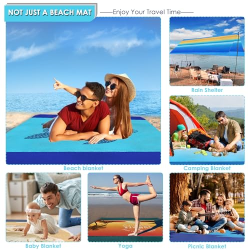 BeeGreen Waterproof Beach Blanket for Camping and Hiking