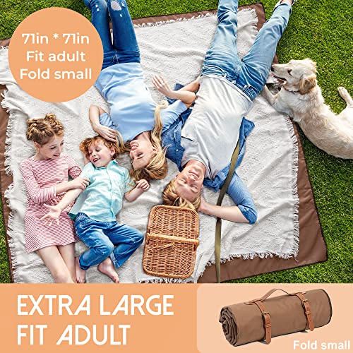 Portable Waterproof Double Layer Picnic Blanket for Camping